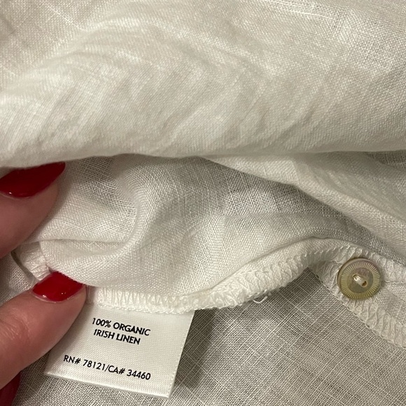 Eileen Fisher Organic Irish Linen Long Shirt Size S - Picture 6 of 7
